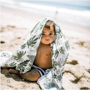 Little Unicorn Cotton Muslin Swaddle Blanket - Tropical Leaf